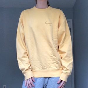 Brandy Melville USA Yellow Honey Sweatshirt